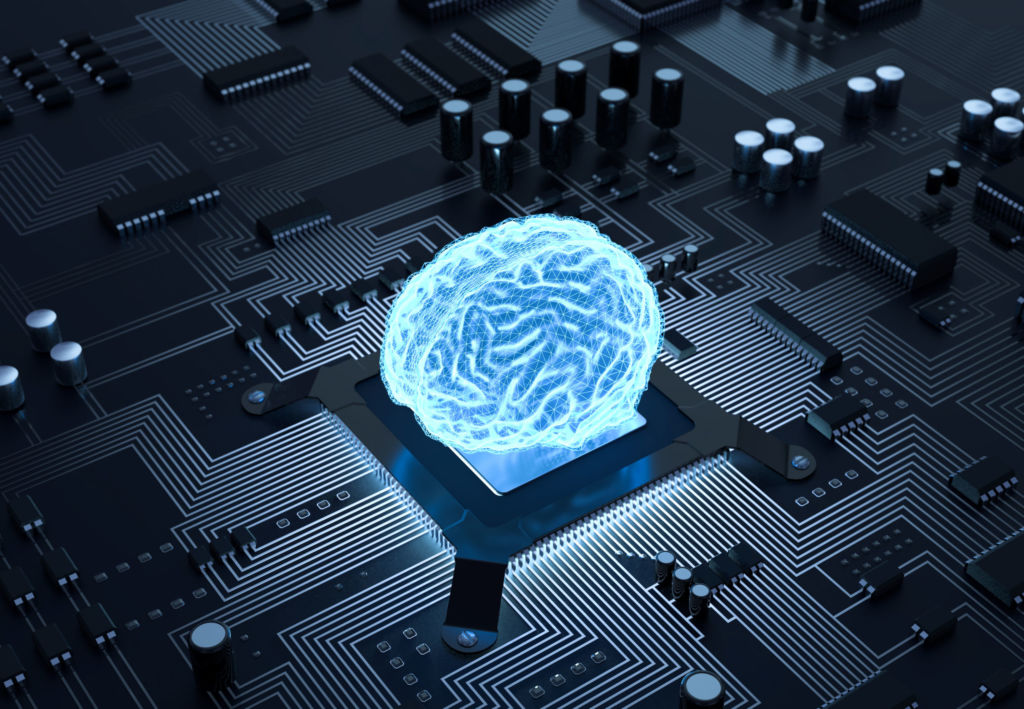 3D Illustration Gehirn Computer