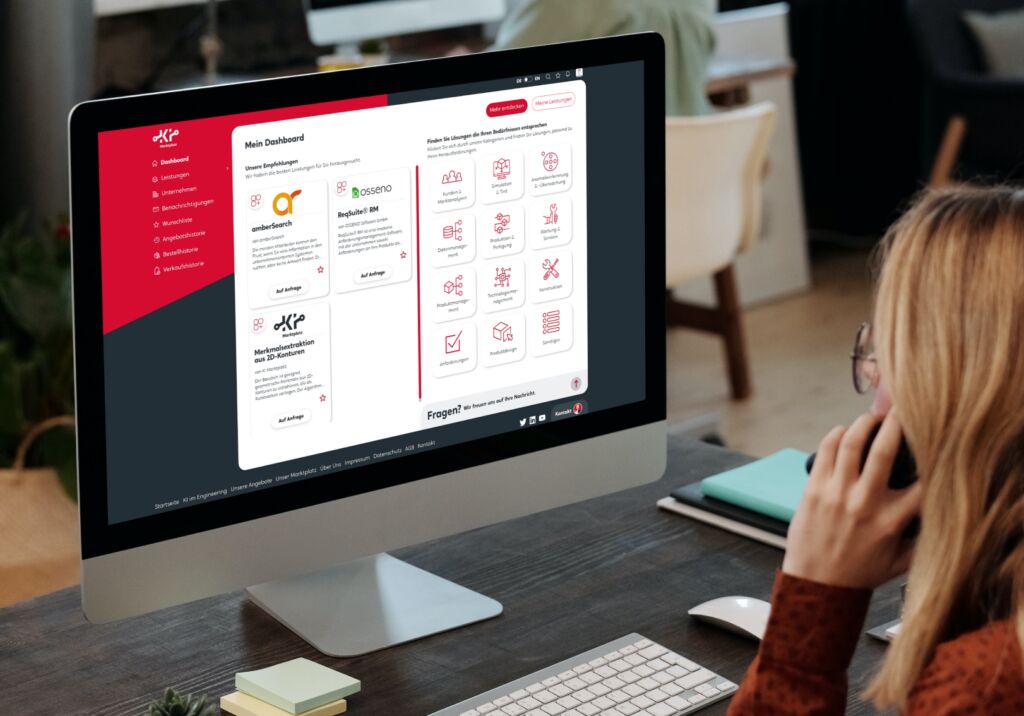 Das Startup KI-Marktplatz bietet Webchecks und Beratungsformate für den Einstieg in das Thema KI im Engineering an. Zum Leistungsangebot gehört auch ein App- und Servicestore, auf dem Nutzer einen einfachen Zugang zu KI-Anwendungen von Drittanbietern erhalten.